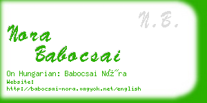 nora babocsai business card